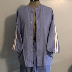 Sporty Ceil Blue Small Scrub Jacket and Pants.